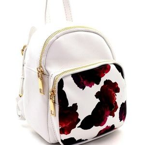 ! White Rose mini backpack/Bag